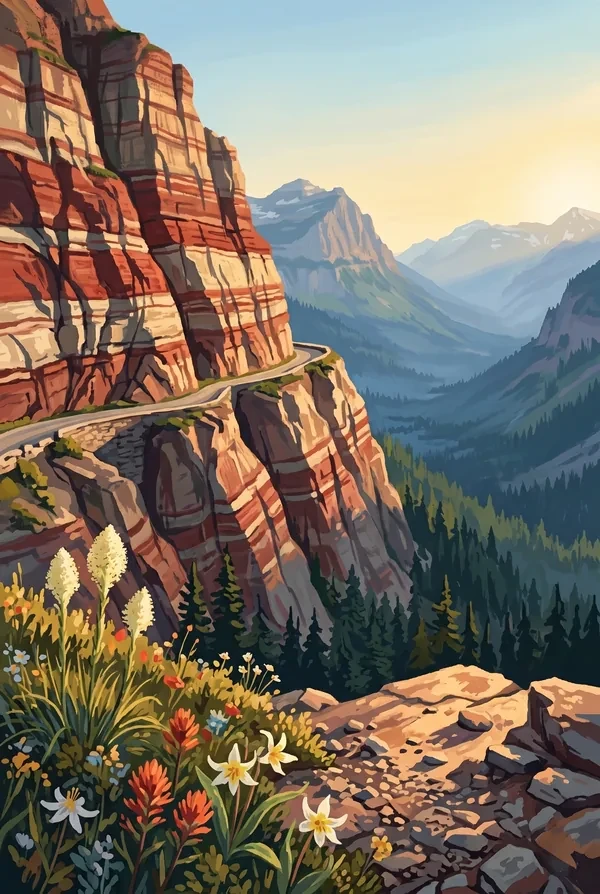 Glacier National Park stamp (locked)